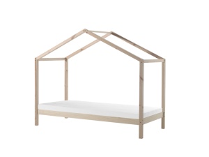 Set Pat Căsuță cu Saltea, Natur, 90 x 200 cm, Pin Masiv – Dallas – Vipack - Img 2