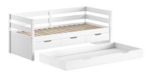 This MARGRIT combination in white consists of a cabin bed (90 x 200 cm) with three storage drawers and a matching pull-out bed. - Img 4