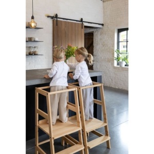[VIPACK] Turn de învățare Nature | Lemn masiv de fag european | Natur | Design Montessori Reglabil 41x48x85 cm - Img 4