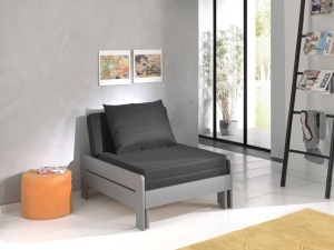 Fotoliu - Canapea extensibilă PINO, culoare gri – Vipack