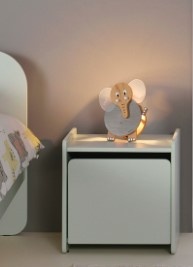 Noptieră Kiddy, pentru Camera Copii, cu 1 Ușă și Margini Rotunjite, Verde Mentă – Vipack - Img 1