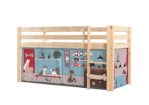 PINO PAT SEMI-INALT și perdea Pet Shop.