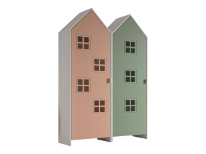Set 2 Dulapuri pentru Copii Căsuță, Roz și Verde, (MDF) – CASAMI BRUGES – Vipack - Img 2