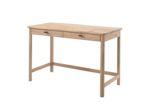 Set Complet Mobilier Camera Copii Forrest Oak, Pat 90x200 cm cu Tăblie Textilă, Dulap cu 3 Uși, Noptieră și Birou, din Lemn de Stejar, Natur – Vipack - Img 11