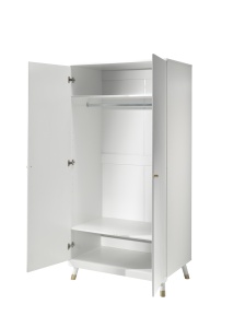 Set Dormitor Complet pentru Copii, 4 Piese, 90x200 cm, Alb Satinat (Pin Masiv și MDF) – Billy – Vipack - Img 7
