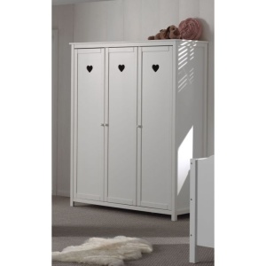 Set Mobilier Cameră Copii AMORI, 6 Piese, Alb, Stil Romantic – Vipack - Img 6