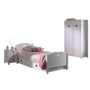 Set Mobilier Copii AMORI, 3 Piese, Alb, Stil Romantic – Vipack - Img 10