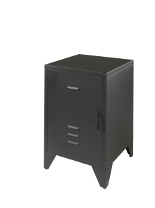 Set Pat Metalic și Noptieră, Negru, 90 x 200 cm (Metal) – BRONXX – Vipack - Img 7