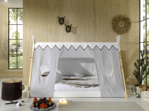 Set TIPI format dintr-un Pat copii (90 x 200 cm) și un set textil asortat. - Img 2