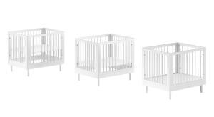 Țarc Bebelus Forrest Beech, 95 x 75 cm, din Lemn Masiv de Fag, Alb – Vipack - Img 4