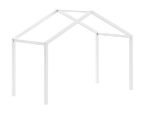 This DALLAS combination in white consists of a house bed (90 x 200 cm) and safety rail. - Img 5