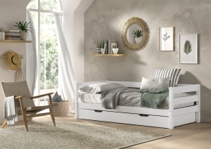 This MARGRIT combination in white consists of a cabin bed (90 x 200 cm) with a matching pull-out bed. - Img 2