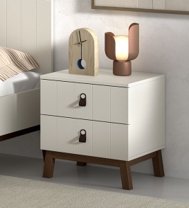 This SEZANE combination in clay consists of a bed (90 x 200 cm) and a bedside table. - Img 4