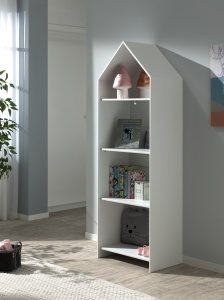 Bibliotecă pentru Copii Căsuță, Alb, (MDF) – CASAMI – Vipack - Img 4