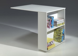 Birou gri opțional pentru patul supraetajat PINO alb – Vipack - Img 1