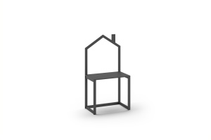 Birou în formă de Căsuță, Antracit, Pin Masiv – Dallas – Vipack - Img 2