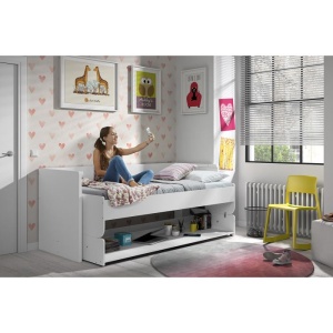Pat birou transformabil DENVER, alb, 90x200 cm – Vipack - Img 1