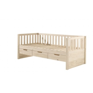 Pat Cabină Fritz 90x200 cm cu Sertare, pentru Copii, Pin Lăptos – Vipack - Img 3