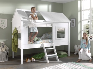 Pat Charlotte tip căsuță în copac 90x200 cm alb – Vipack - Img 1