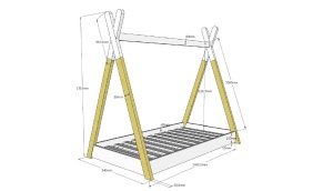 Pat copii PENTRU COPII MICI TIPI 70 X 140 CM - Img 3