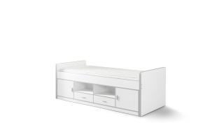 Pat cu Spații de Depozitare , Alb (PAL și MDF) Bonny – Vipack - Img 2