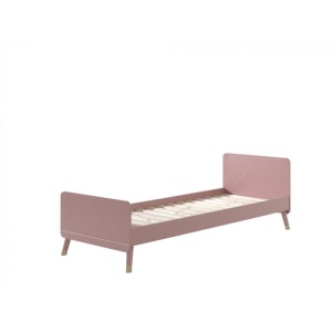 Pat Single pentru Copii, 90x200 cm, Roz (Pin Masiv și MDF) – Billy – Vipack - Img 2