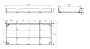 Sertar pat ERIK, alb, 90x200 cm – Vipack - Img 3