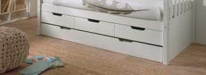 Sertar Pat Fritz 90x200 cm, pentru Copii, Alb – Vipack - Img 2