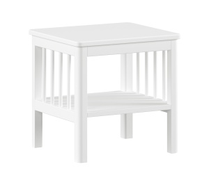 Set Complet Mobilier Camera Bebelusi Forrest Beech, Pat 90x200 cm, Dulap cu 2 Uși, Noptieră și Masă de înfășat, din Lemn de Fag Lăcuit Alb – Vipack - Img 9