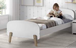 Set Mobilier Kiddy pentru Camera Copii – Pat 90x200 cm, Sertar Pat & Birou – Alb – Vipack - Img 5