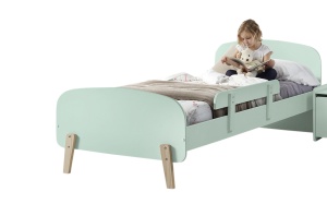 Set Pat Kiddy 90x200 cm cu Bară de Siguranță, pentru Camera Copii, Verde Mentă – Vipack - Img 2