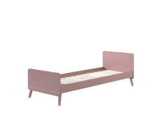 Set Pat Single și Noptieră pentru Copii, 90x200 cm, Roz (Pin Masiv și MDF) – Billy – Vipack - Img 5