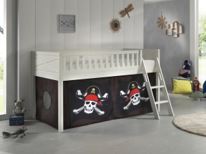 Set SCOTT este format din Pat copiiul de dormit înalt și perdeaua de joacă CARIBIAN PIRATES. - Img 2