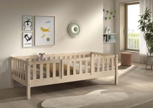 This DALLAS combination in natural consists of a cabin bed (90 x 200 cm) and safety rail. - Img 2