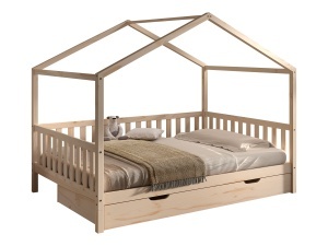 This DALLAS combination in natural consists of a house bed (140 x 200 cm) and bed drawer.