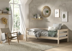This MARGRIT combination in natural finish consists of a cabin bed (90 x 200 cm) with a matching pull-out bed. - Img 7