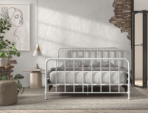 Pat Metalic, Alb, 160 x 200 cm (Metal) – BRONXX – Vipack - Img 3