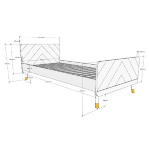 Pat Single pentru Copii, 90x200 cm, Roz (Pin Masiv și MDF) – Billy – Vipack - Img 3