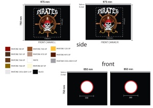 PINO PAT SEMI-INALT + slide și cortină Pirate. - Img 5