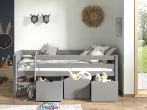 PINO SET DE 3 SERTARE PENTRU Pat copii MATRIMONIAL H85CM GRI - Img 4