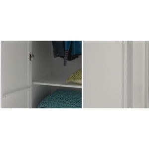 Poliță Suplimentară AMORI pentru Dulap, Alb (PAL) – Vipack - Img 2
