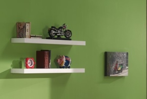 Set 2 Polițe de Perete Lara, pentru Camera Copii, Albe – Vipack - Img 2