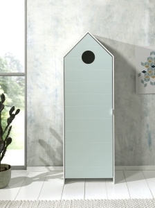 Set 3 Dulapuri pentru Copii Căsuță, Alb și Verde Mentă, (MDF) – CASAMI – Vipack - Img 14