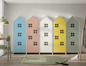 Set 5 Dulapuri Căsuță, Multicolor, (MDF) – CASAMI– Vipack - Img 1