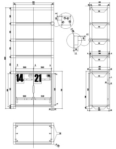 Set Birou și Bibliotecă Copii ALEX, Pin Masiv, Design Industrial – Vipack - Img 8