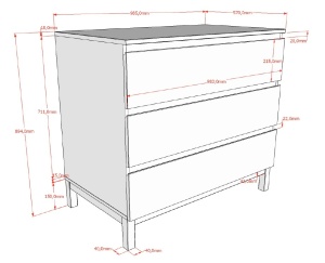 Set Complet Cameră Copii EVA: Pătuț 60x120 cm, Comodă cu 3 Sertare, Masă de Înfășat și Dulap 3 Uși, Alb – Vipack - Img 12