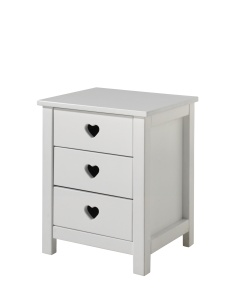 Set Complet Mobilier Cameră Copii AMORI, 5 Piese, Alb, Design Romantic – Vipack - Img 6