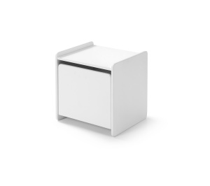 Set Complet Mobilier Kiddy pentru Camera Copii – Pat 90x200 cm, Noptieră, Dulap 2 Uși, Birou și Bibliotecă – Alb – Vipack - Img 10