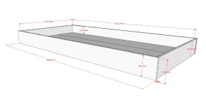 Set Complet: Pat Supraetajat Forrest Beech pentru Camera Copii, 90x200 cm, cu Sertar Pat și Barieră de Siguranță, din Lemn Masiv de Fag, Alb – Vipack - Img 12
