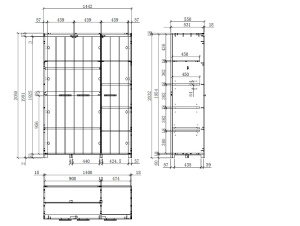 Set Mobilier Cameră Copii ERIK, pat 90x200 cm, dulap cu 3 uși, noptieră și sertar, alb – Vipack - Img 15